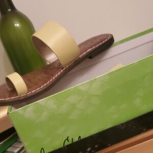 Sam Edelman Yellow and Brown Sandals with Leather Sole